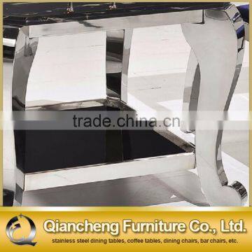 Black Marble Side Table With Silver Stainless Steel Frame for Wholesale photo-3