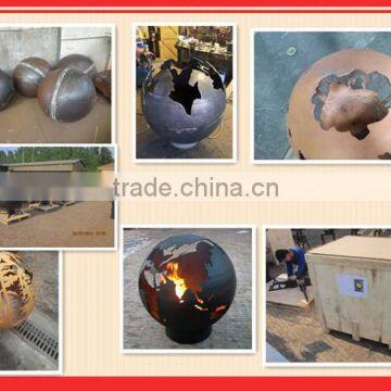 Outdoor large steel wood burning handcrafted firepit with high temrature painted