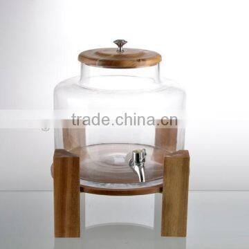 237oz Hand Mede Beverage Dispenser Match the Wood Base Lid and Woodem Stand photo-1
