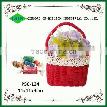 Wholesale paper rope flower basket for wedding decoration