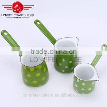 New Color White Point Decal Enamel Cookware Coffee Cup/milk Pot photo-2