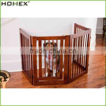 Wood Walk Through Dog Gate Extendable Pet Fence Homex_BSCI Factory