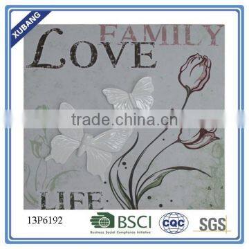 MDF Wall Plaque Hanging Flower and Butterfly Home Decorative Signs photo-3