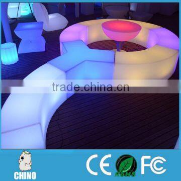 CB1243 Glow outdoor furniture led bench snake seat chair