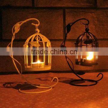 Bird Cage Outdoor Hanging Decorative Solar Candle Lantern photo-2