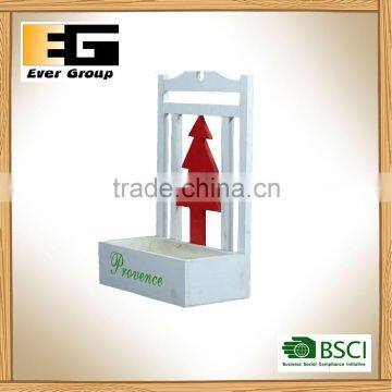 Wall Hanging Type Square Wooden Flowerpot photo-2