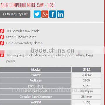 RONIX POWER TOOLS MITER SAW 254MM 2000W MODEL 5125 photo-2