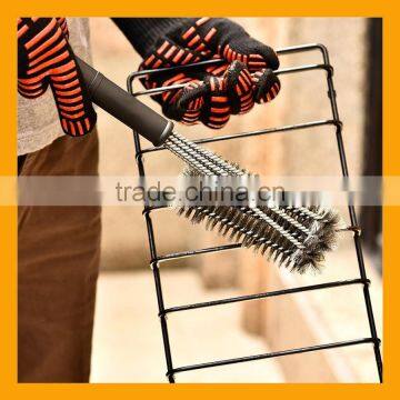 Professional Indoor Outdoor Kitchen Gloves,Premium Insulated & Silicone Lined Aramid Fiber Fire Proof Gloves photo-3