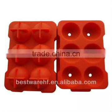 6 cups FDA silicone ice ball mold maker in Shenzhen Guangdong China