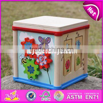2017 New Design Children Educational Mini Wooden Activity Cube for Toddlers W11B132 photo-6