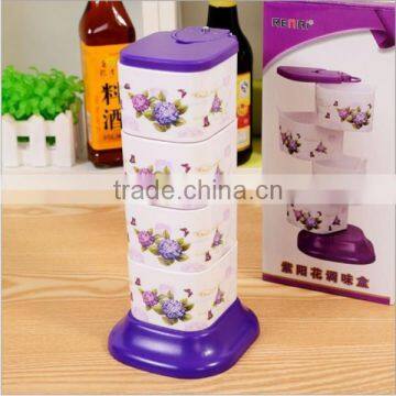 2015 New Product Kitchen Rotating Plastic Seasoning Storage Condiment Container Box OEM Factory in ShenZhen photo-2
