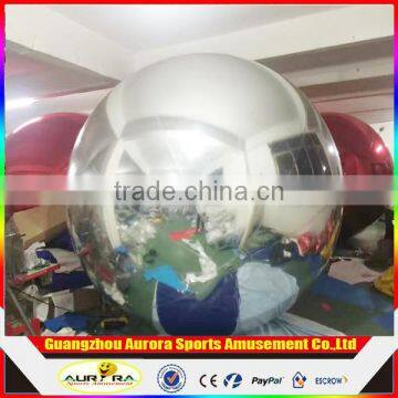 Hanging Inflatable mirror ball /giants silver ball for festivals decoration for sale