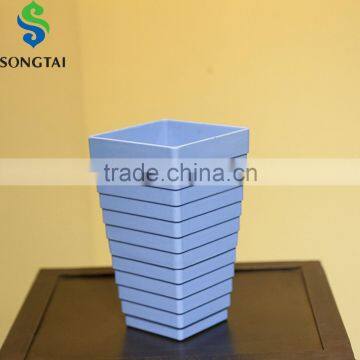 tall square fancy plastic flower pot