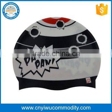 2016 promotional vintage adults kids black silicone swim caps
