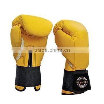 Yellow Colour Boxing Gloves with Latice and Under Lay Foam