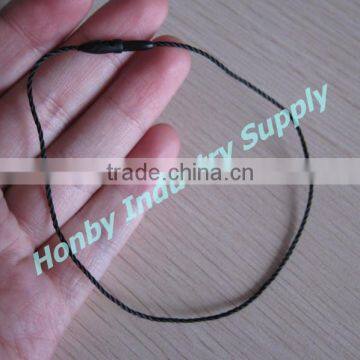 NO LOGO Custom Black Loop Hangtag String