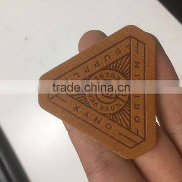 2016 China Fashion Cheap Custom Brown Denim Leather Patch