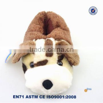 Indoor cute super soft handmade dog plush animal slipper