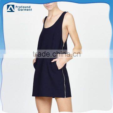 Custom Navy cute pinafore dress for women