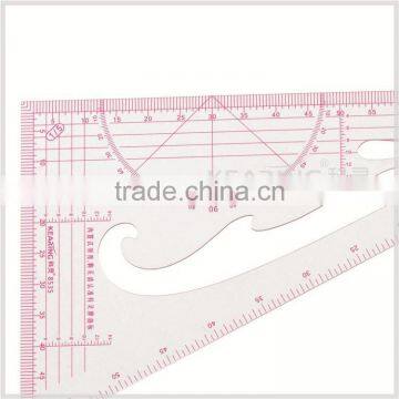 Kearing Brand Plastic Triangle Scale Ruler, 1/3 &1/5 Sanwich Line Ruler for Fashion Design, Scale Ruler With Protractor #8535 photo-4