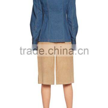 2016 New Style High Quality Denim Jacket Women Cheap Made in China photo-2