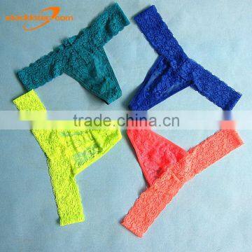 Ladies Colorful Lingerie Sexy Lace Thongs Stock