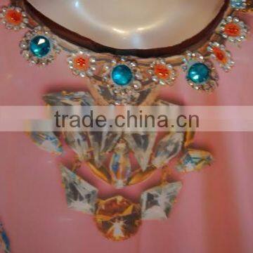 Georgette Print Embellished Kaftan CAFTAN Tunic Poncho Blouse photo-2