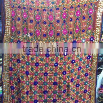 Multicolor PHULKARI GEORGETTE DUPATTA SHAWL, sequin Hand embroidery dupatta