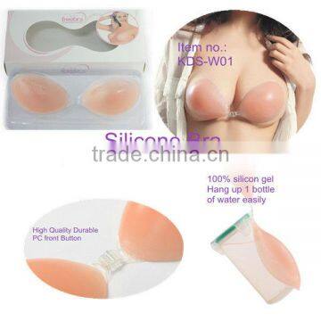 push up strapless backless invisible bra,silicone bra