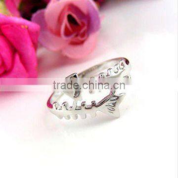 fashion fish bone rings, fashion animal rings, pop korea rings