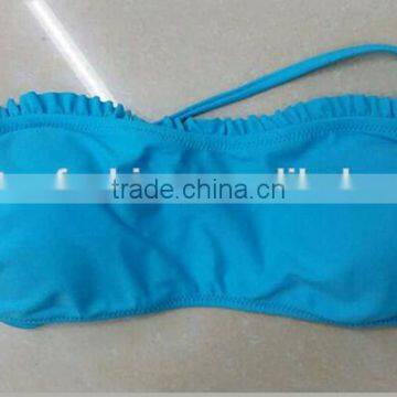 Hot Sale Summer Chevron Swim Ruffle Bandeau Top photo-3