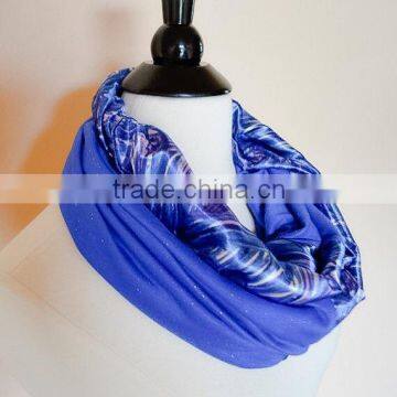 Nursing Scarf - Nursing Cover - Blue Breastfeeding Cover - Baby Shower Gift - Nursing Cover Scarf - New Mom Gift - Infinity Nurs photo-4