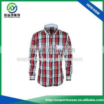 Classical Design Ring-Spun Cotton Checked Casual Shirts For Men Italian