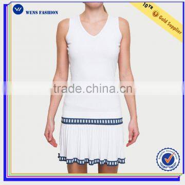 High quality hot sale sleeveless cheap netball dress tennis dress for girls