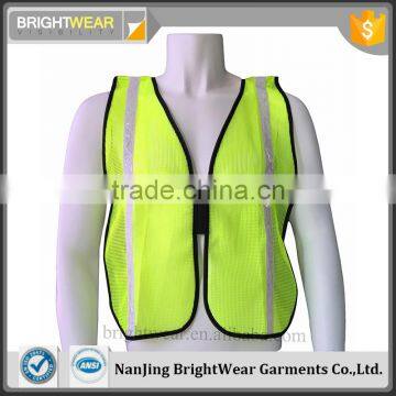 Men's high visibility traffic safety vest with PVC reflective tape