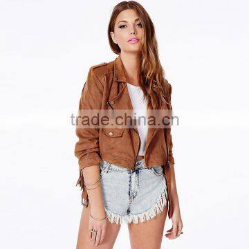 2017 Latest Designs Lady Casual Fashion Women Leather Winter Jacket Women photo-3