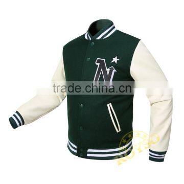 2015 New Fashion Customize Logo Mens Softshell Baseball Padded Bomber Jacket Wholesale Stylish Varsity Letterman College Jackets photo-3