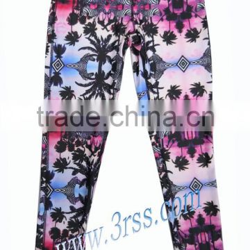 2017 New Style Allover Ladies Printed Pants sportswear