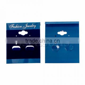 Plastic Velvet Jewelry Earring Display Card Blue 62mm x 50mm,20 PCs