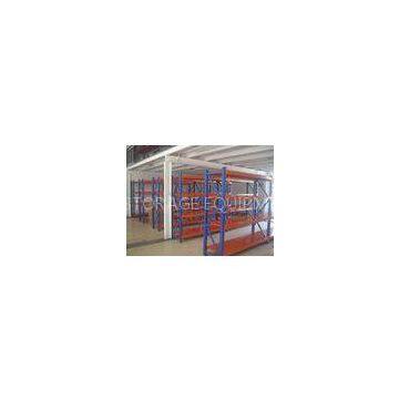 500kg cold rolled medium duty shelving , custom Blue / Orange long span shelving