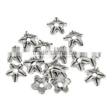 New 2017b new design tainless Steel Bead Cap with Zinc Alloy flower good sale on market