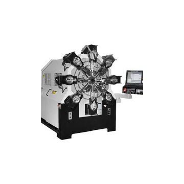 Efficient rotary 3D CNC wire spring machine