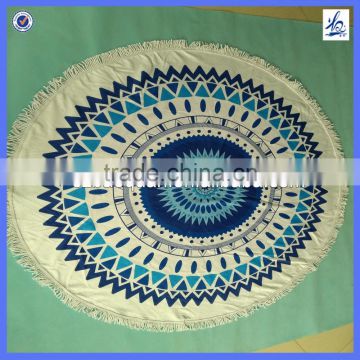 cheap polyester round beach towels/pinted round beach towel