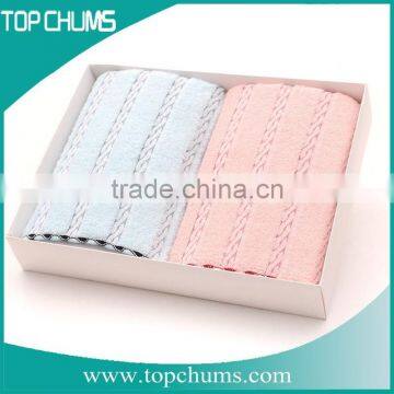 Company promotional gift cotton bath towel in gift box