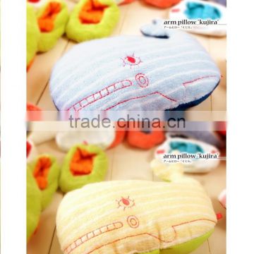 Japan Baby Arm Pillow Whale Blue / Yellow Wholesale