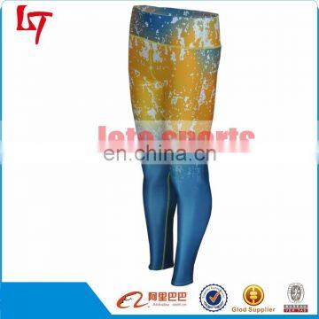 90%polyester10%spandex material tight wear colorful yoga pants/Compression tights