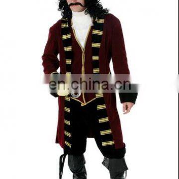 Deluxe captain hook costume sexy mans fancy dress costume AGM2432