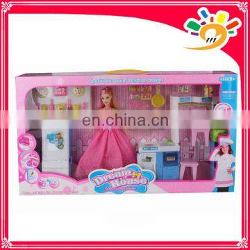 2013 new fashional doll,wholesale plastic doll with furniture