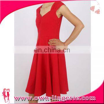 New Design Short cape strap Women solid Skater casual Dress