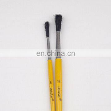 Short Wooden Handle Artist Bristle Paint Brushes